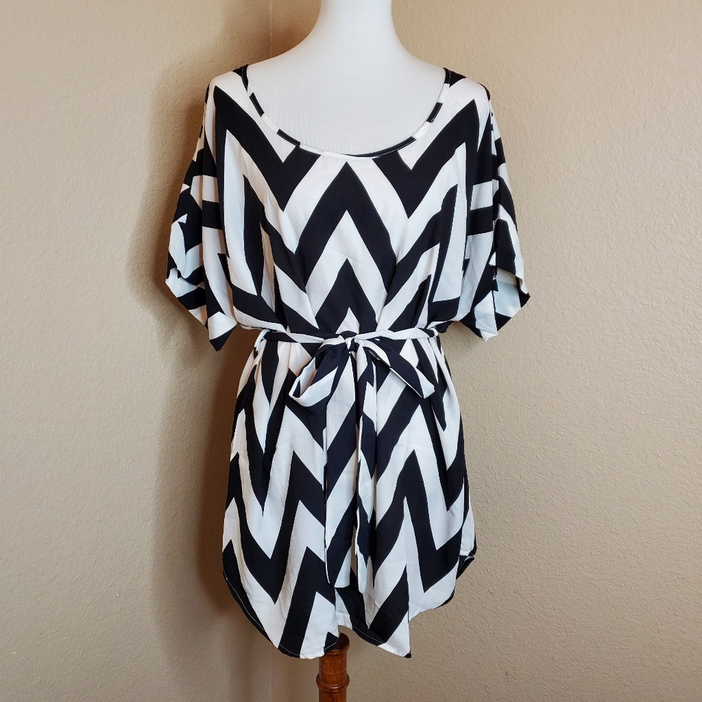 Modcloth Medium Format Memory Tunic In Chevron - image 3